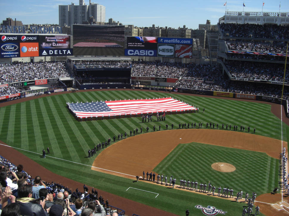 National Anthem at Yankee Stadium on Opening Day