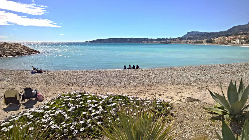 Beach in Menton