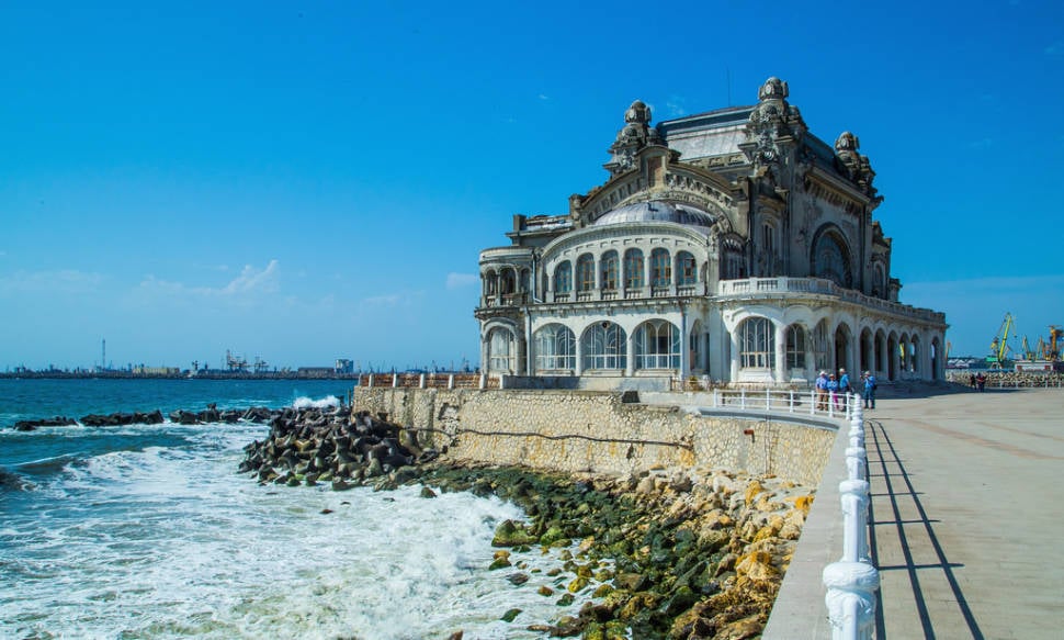 The semi-derelict casino on the Black Sea promenade of Constanta
