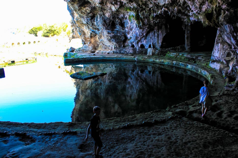 Inside the Grotto of Tiberius, Sperlonga
