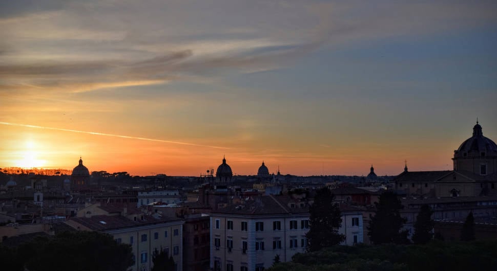 Best time to see Winter Sunsets in Rome