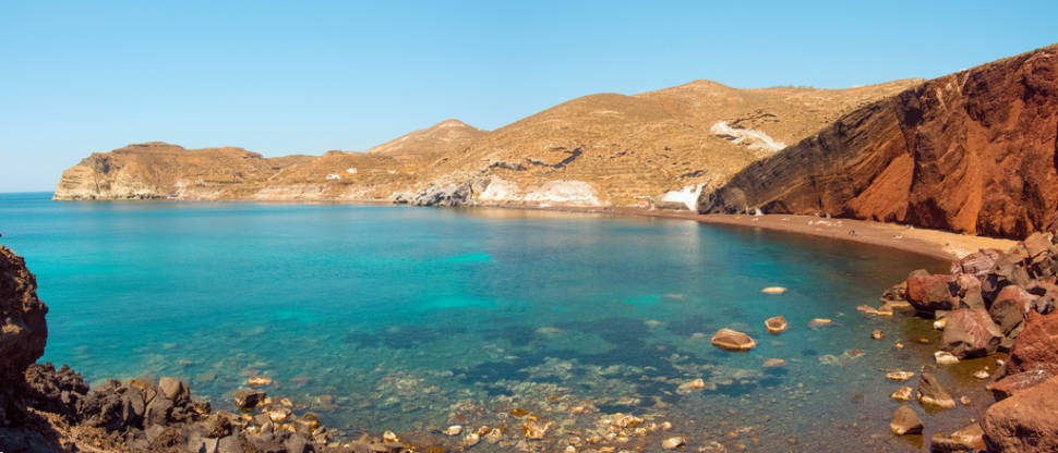 The Red Beach near Akrotiri in Santorini