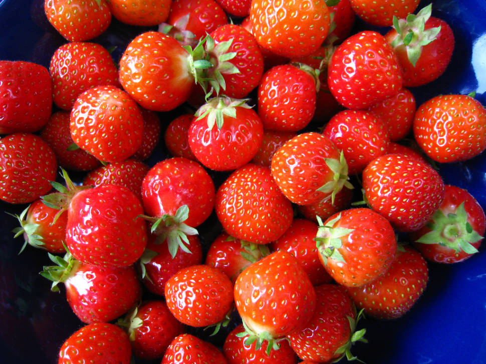 Ripe strawberries