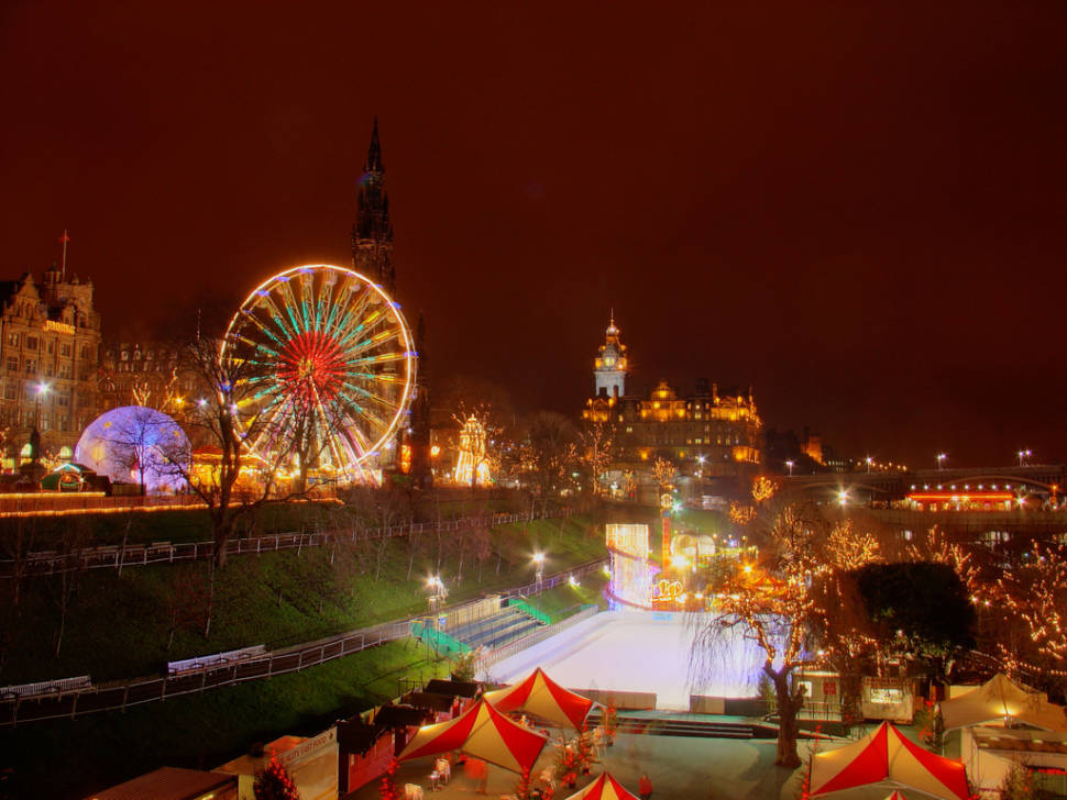 Christmas festivities in Edinburgh on the Boxing Day