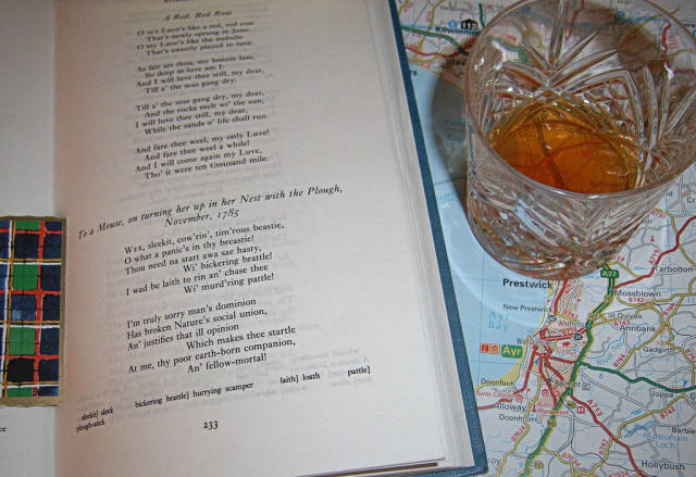 Poetry, whisky, and a map with Alloway, poet's birthplace