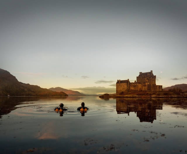 Scuba diving at Eilean Donan Castle