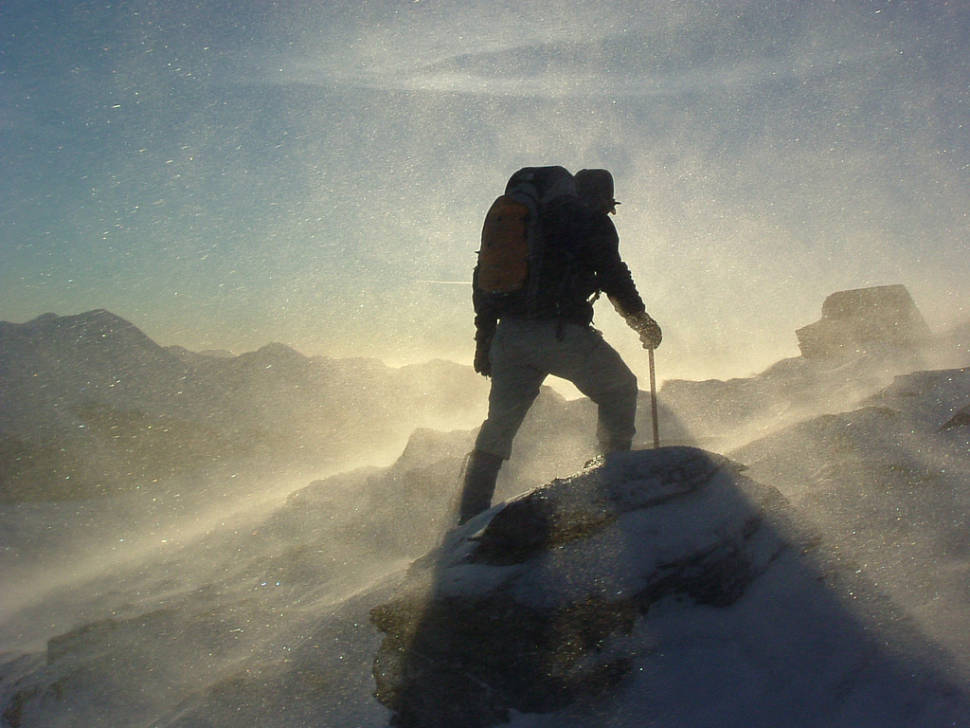 Winter hiking on the Crianlarich Hills