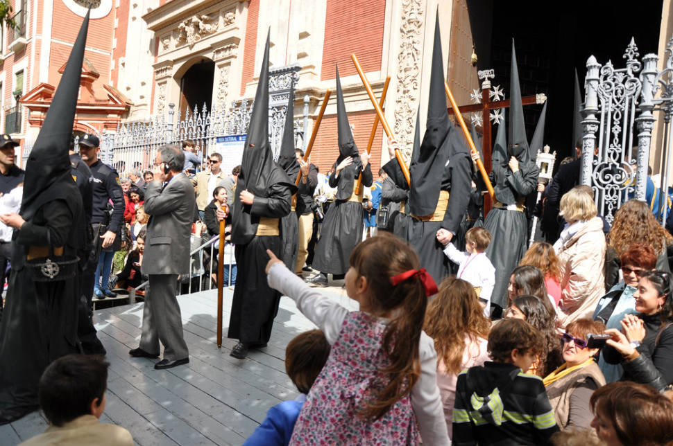 Penitents during the Semana Santa in Seville