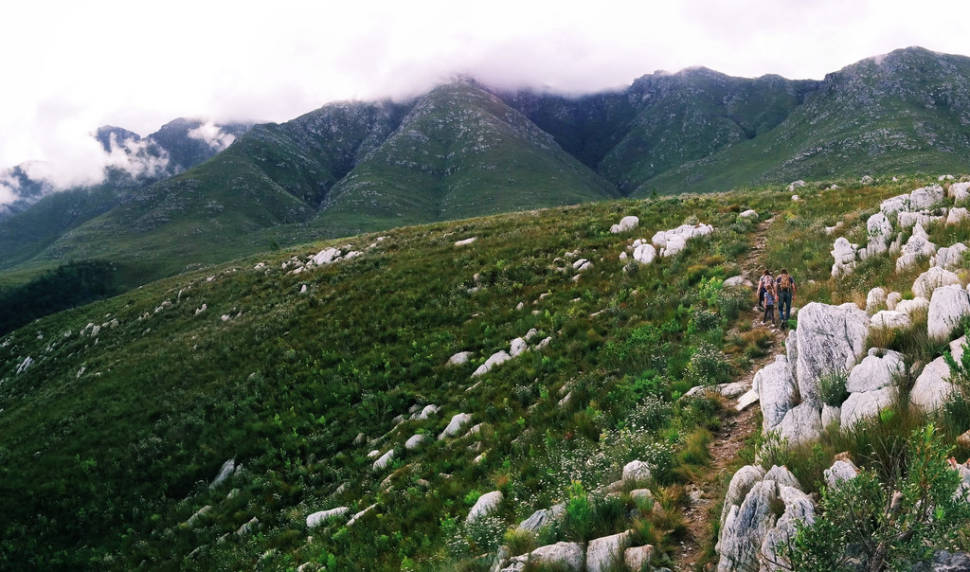 Hikers on The Plaat, Marloth Nature Reserve