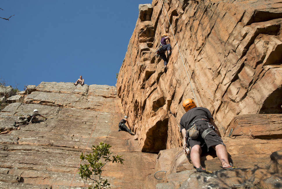 Rock climbing at Monteseel