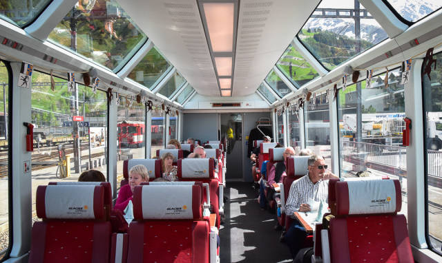 First class carriage. Check out the panoramic windows!