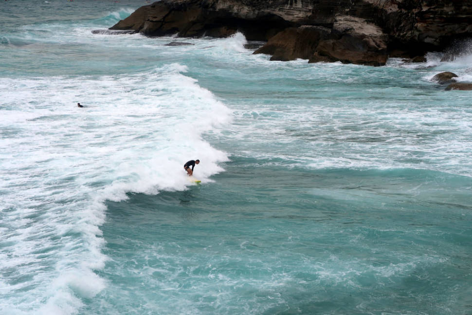Surfing near Bronte Beach