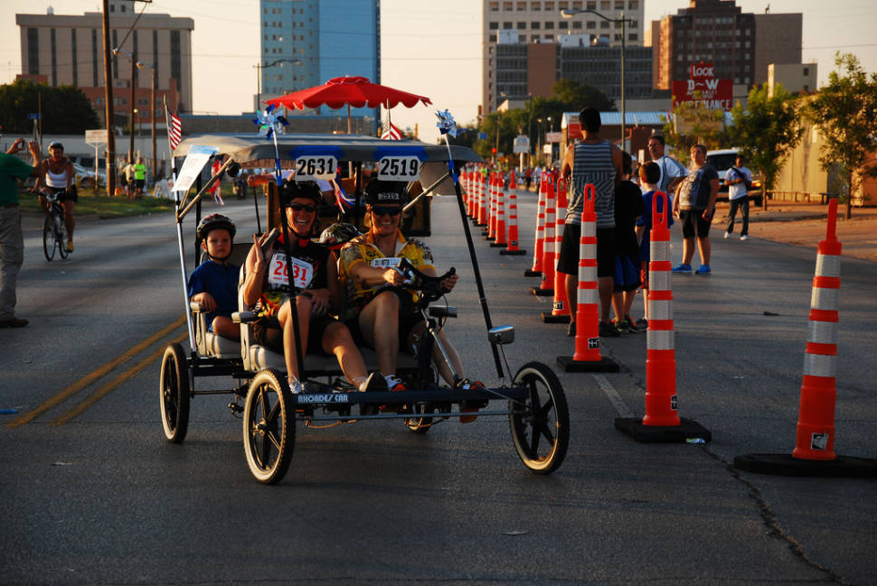 A bicycle built for four