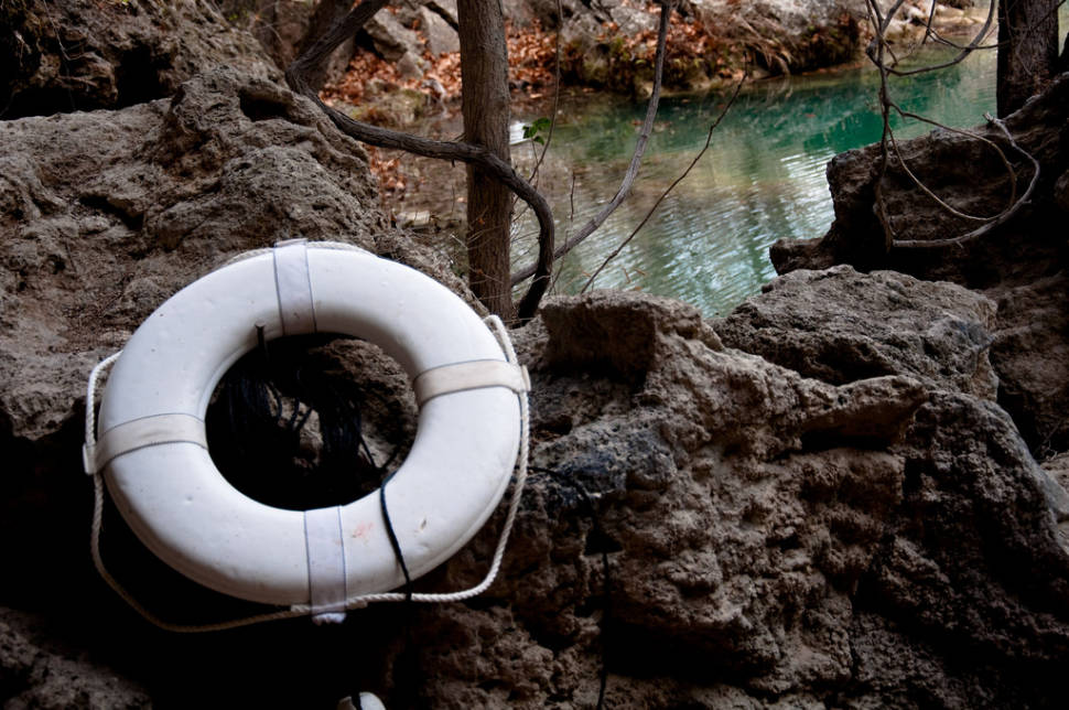 At the pool at the Hamilton Pool Preserve