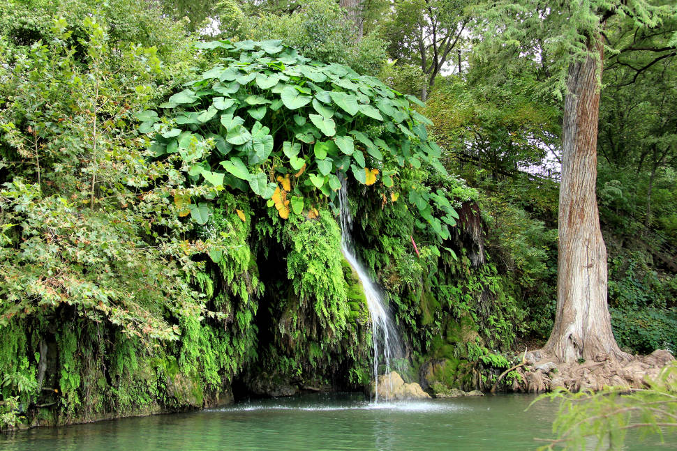 The natural pool at Krause Springs near Spicewood, Texas