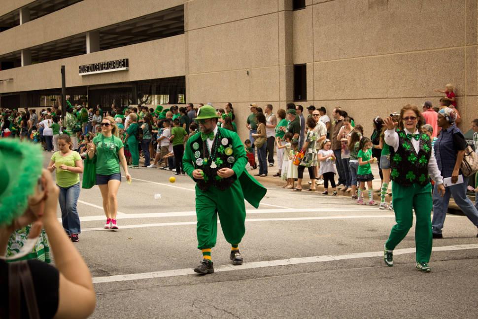 St Patricks Day parade, Downtown Houston