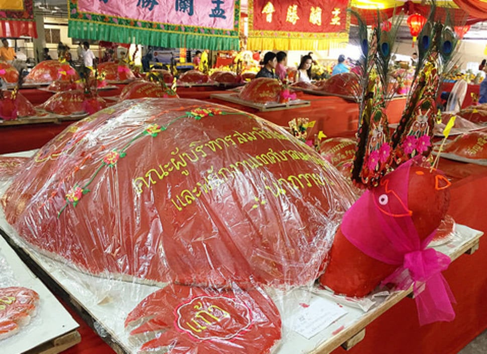 Red Turtle Sweet for Hungry Ghost in Thailand - Best Season