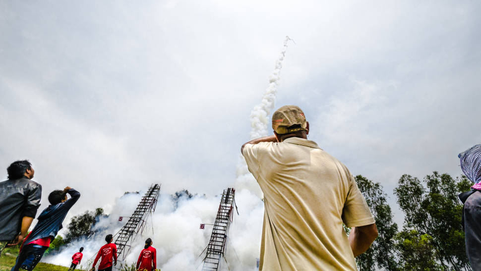 The rockets launched on final day of the festival