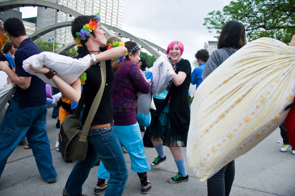 Best time to see Giant Pillow Fight in Toronto