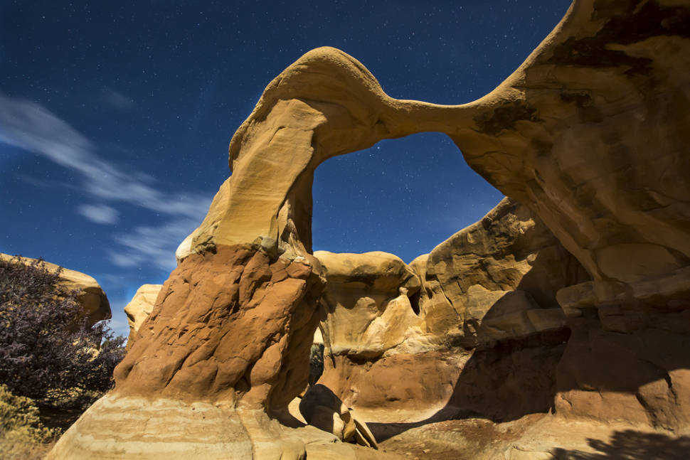 A moonlit arch over Grand Staircase-Escalante