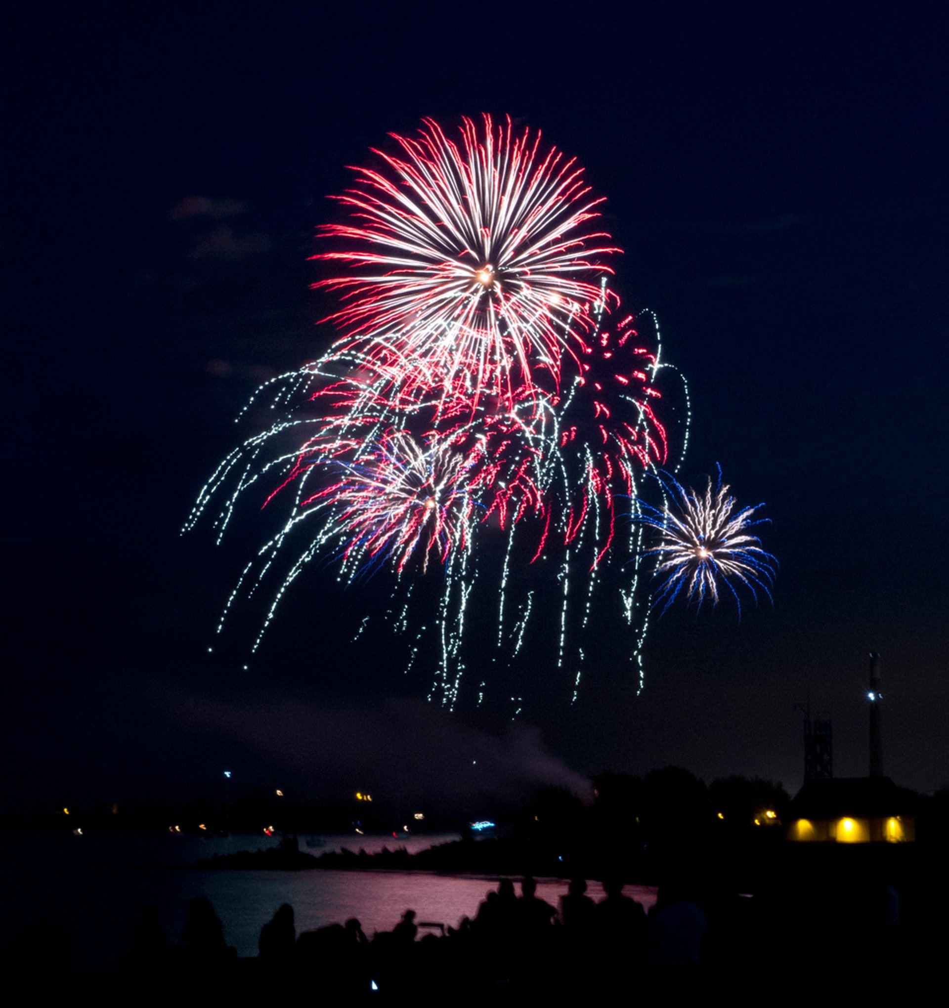 Fogos de artifício do dia de Victoria