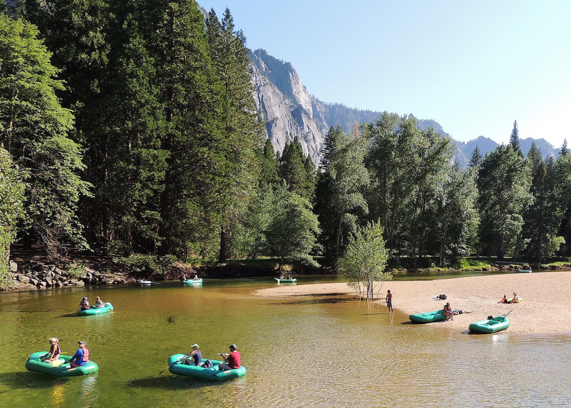 Rafting Along the Merced River