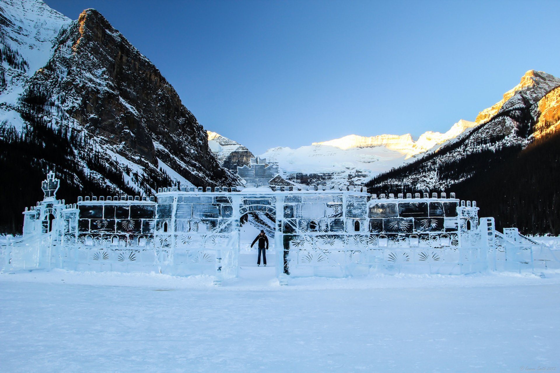 Skating on Lake Louise