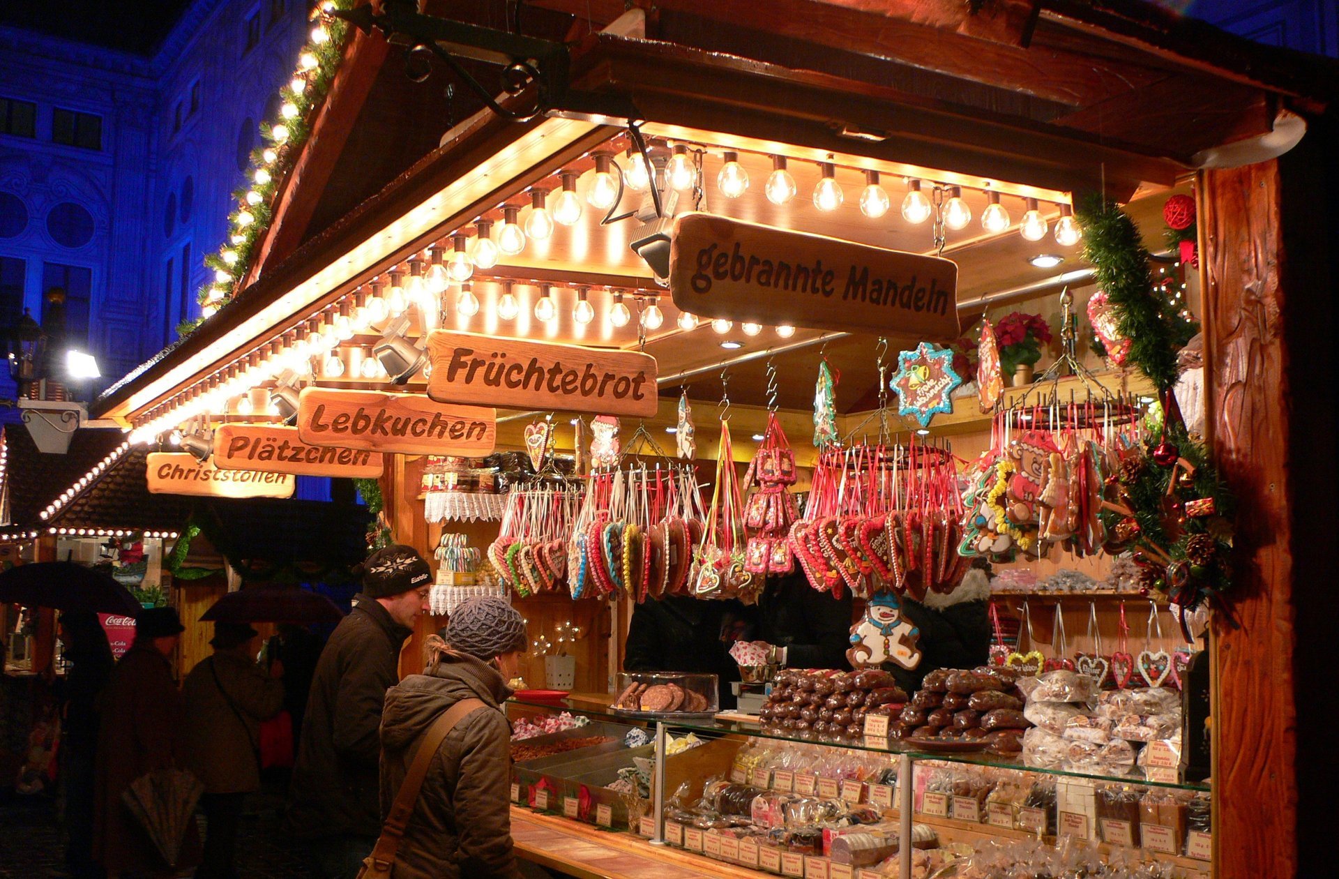 Comida del mercado de Navidad