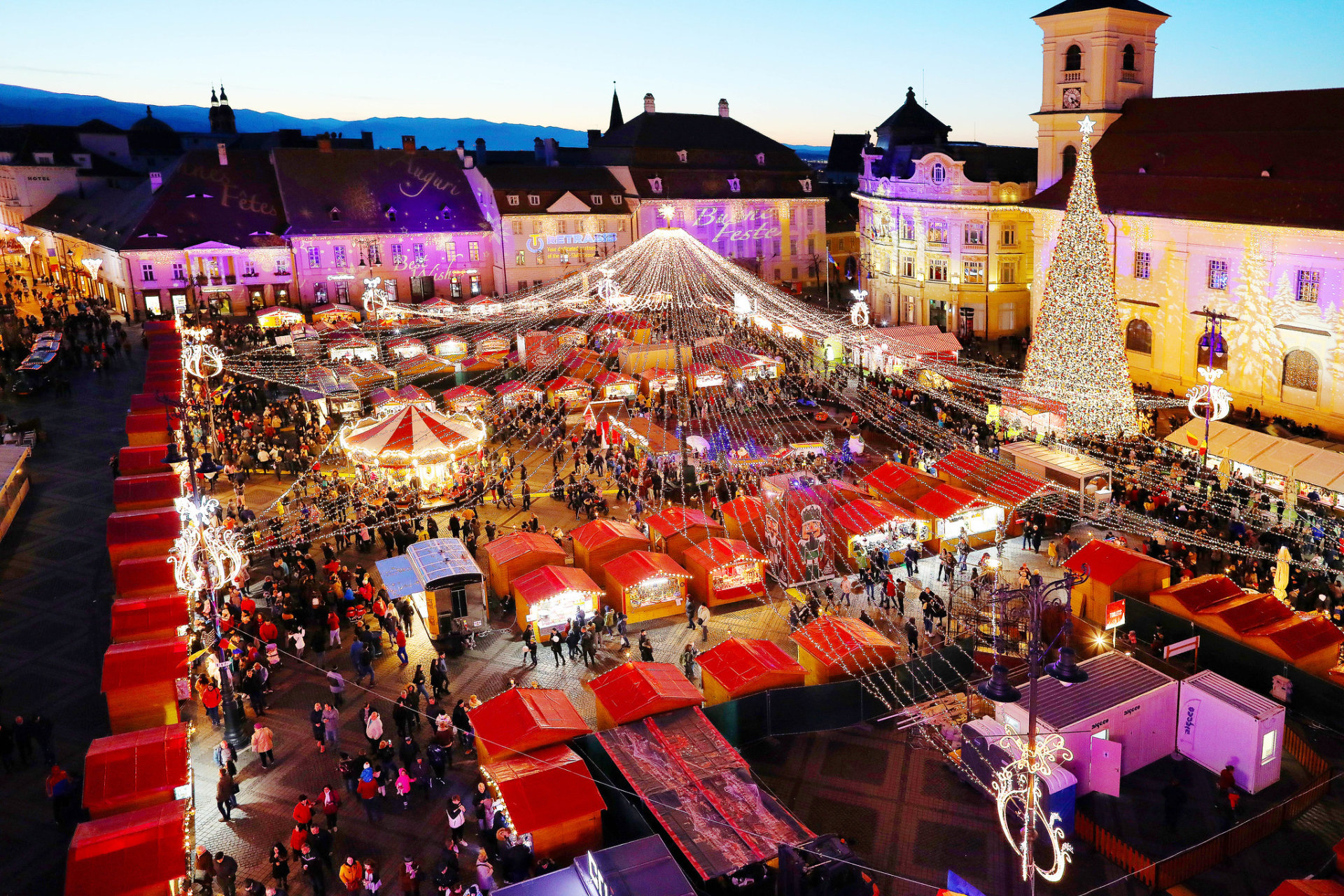 Mercado navideño de Sibiu en Rumanía