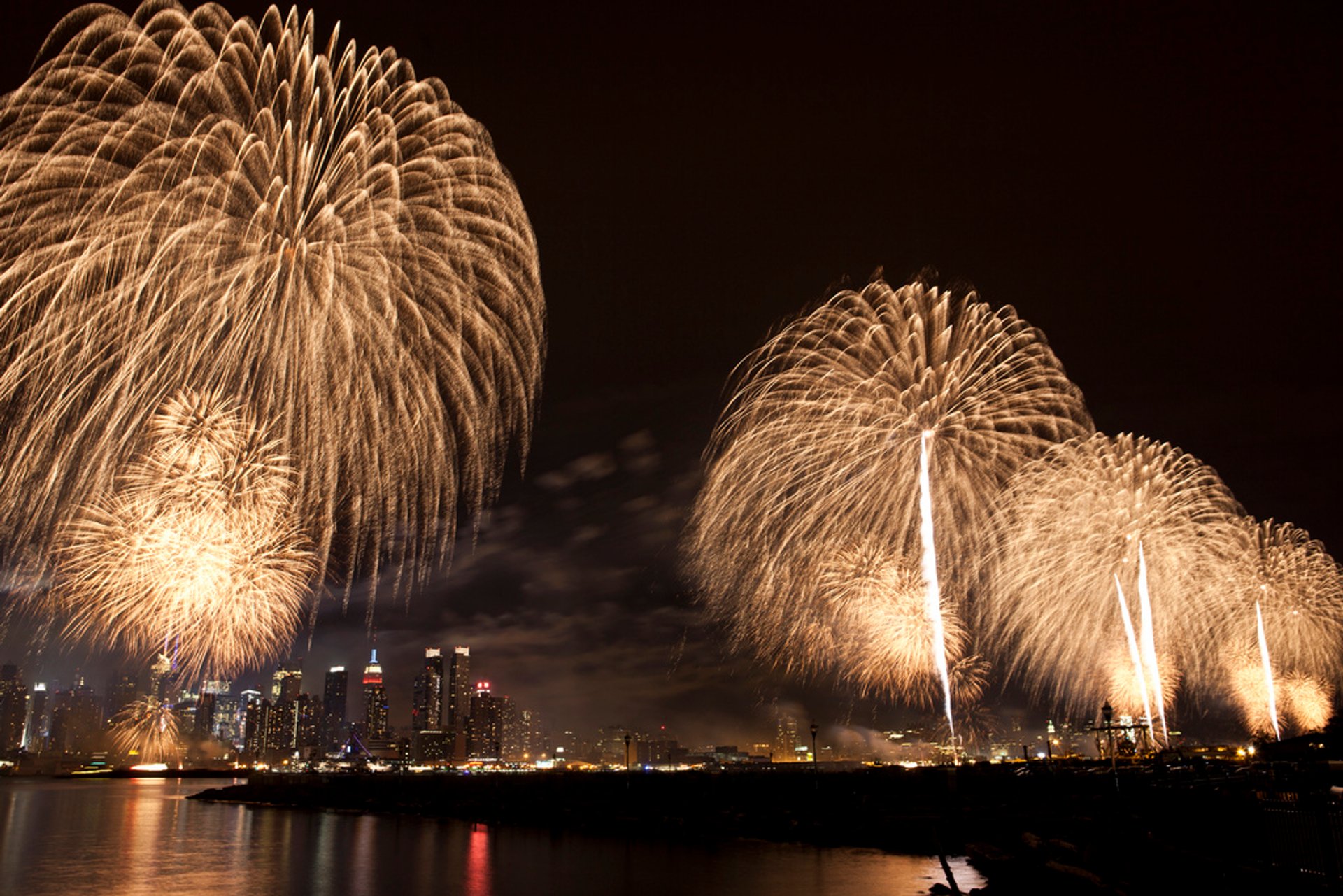 Queima de fogos e desfile de 4 de julho em Nova York