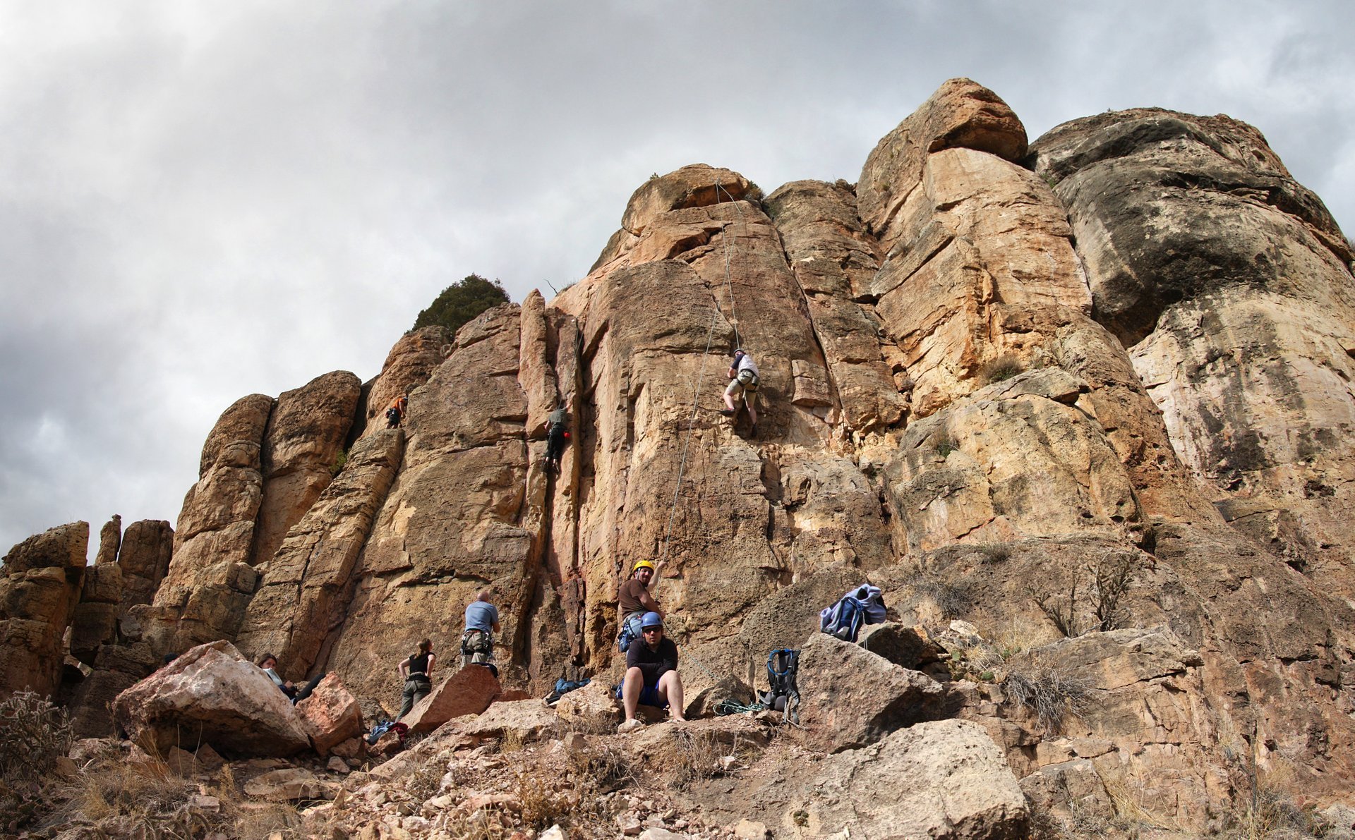 Arrampicata su roccia di Shelf Rock