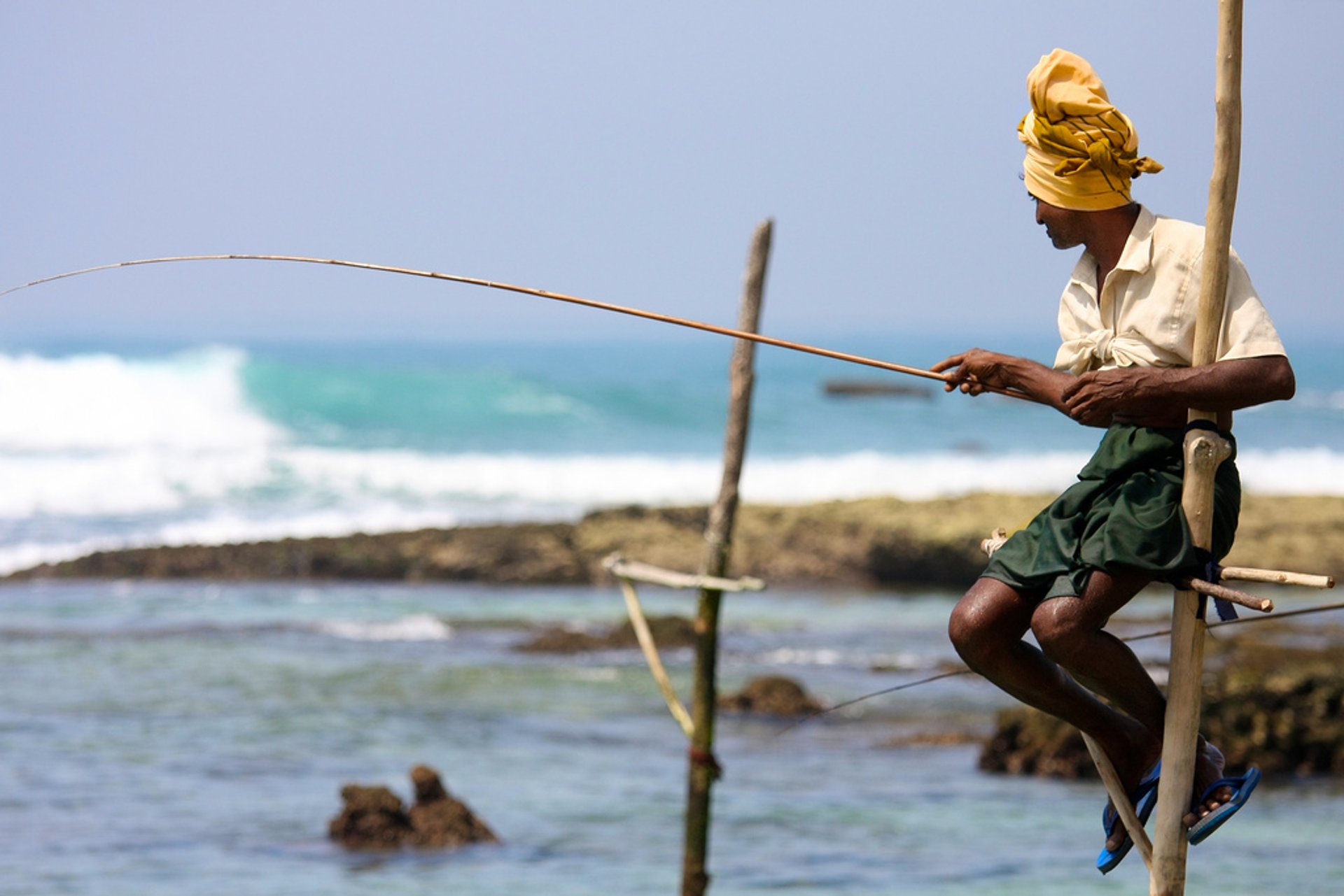 Pêche sur échasses