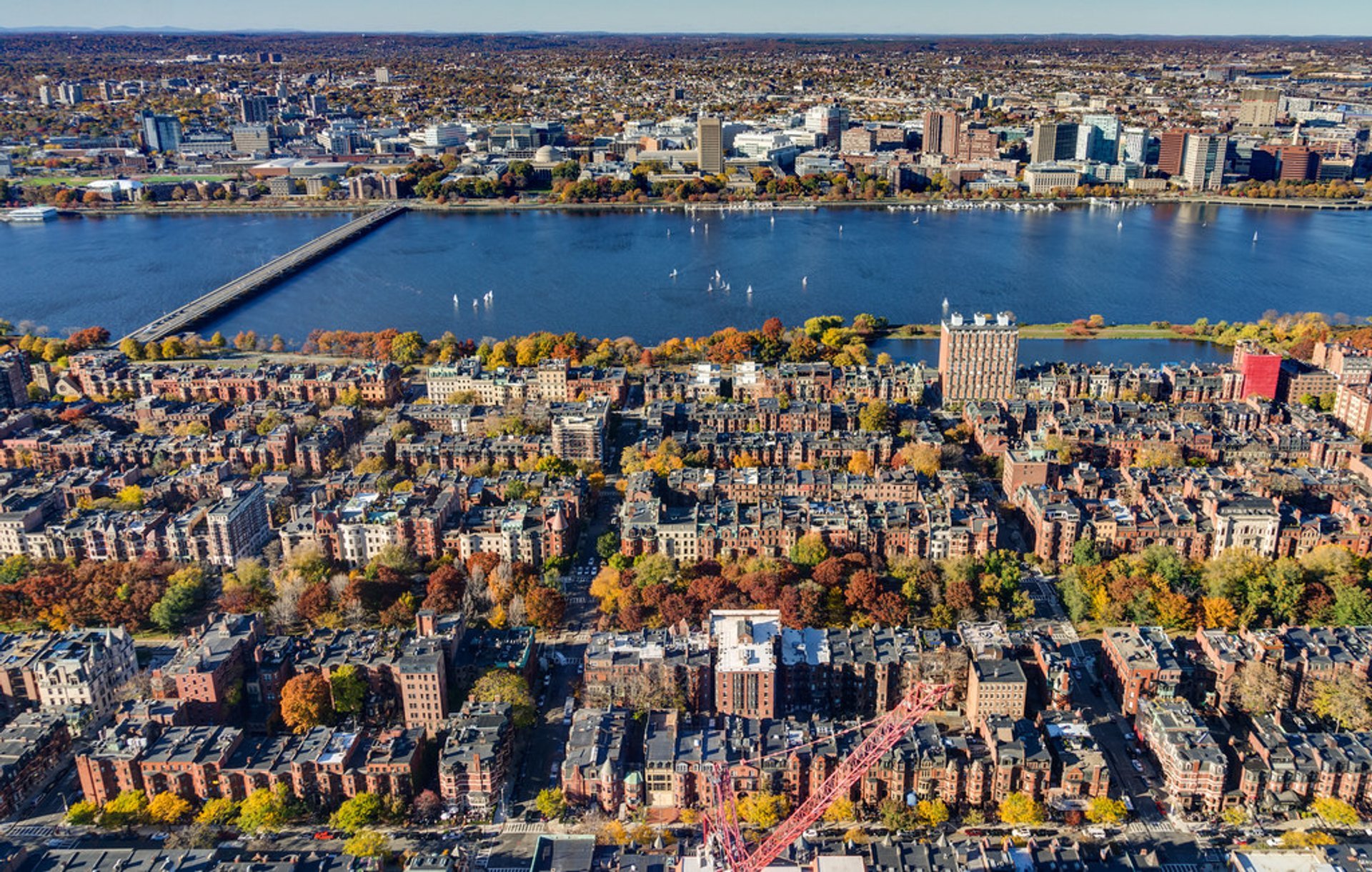 Folhagem de outono em Boston e arredores