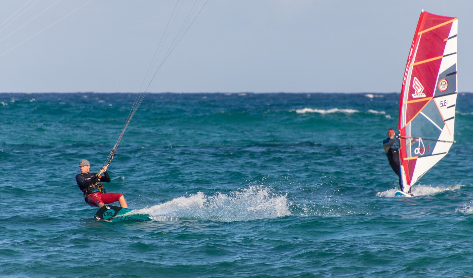 Kitesurf et planche à voile