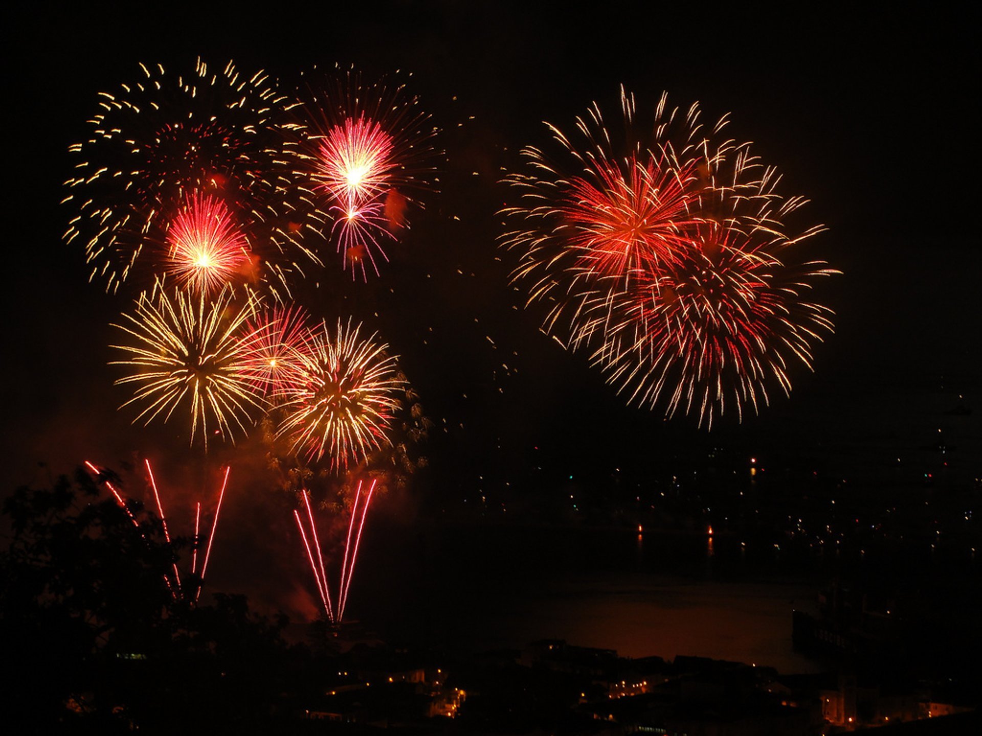 Fogos de artifício de Ano Novo em Valparaíso