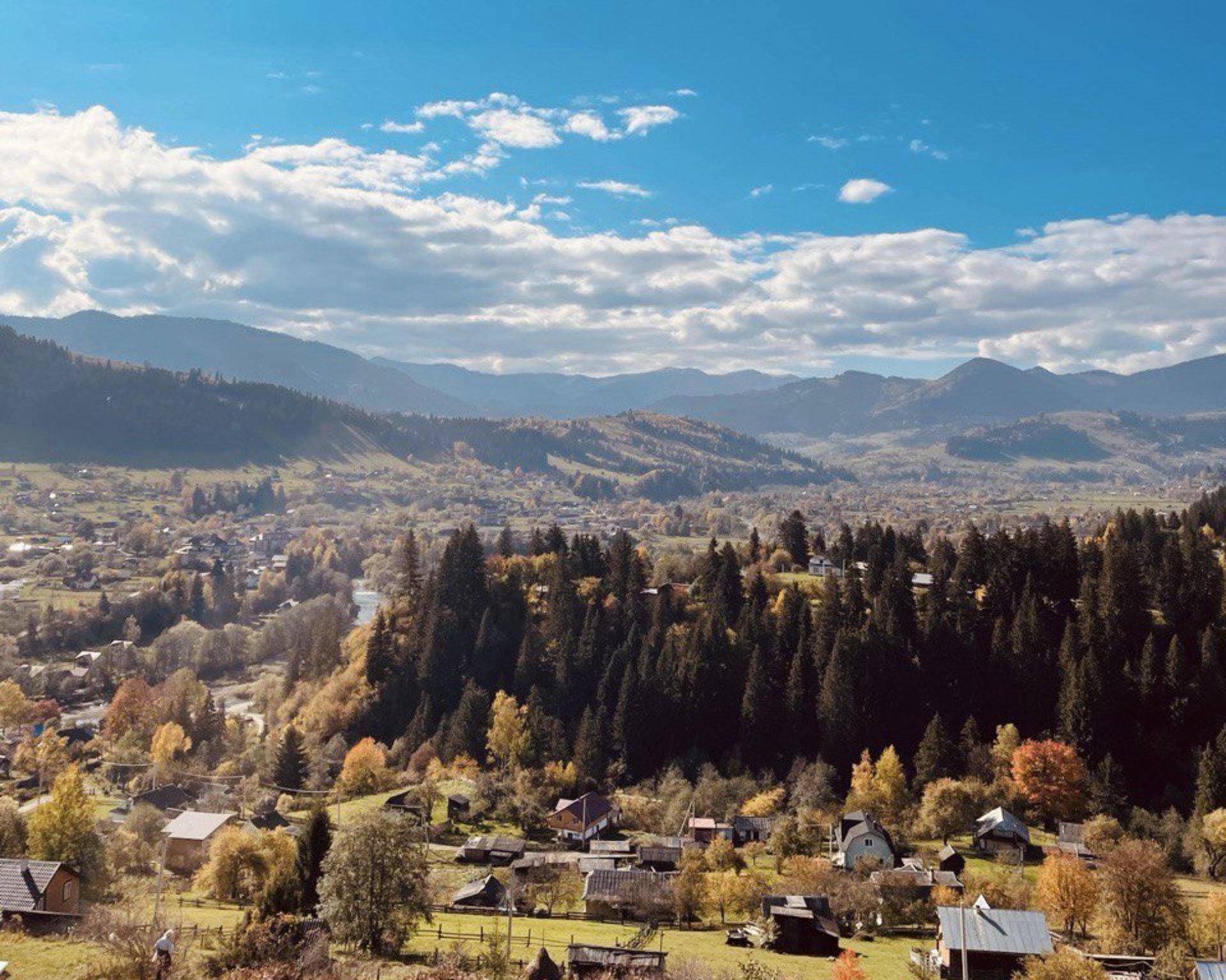 Fall Foliage in the Carpathian Mountains