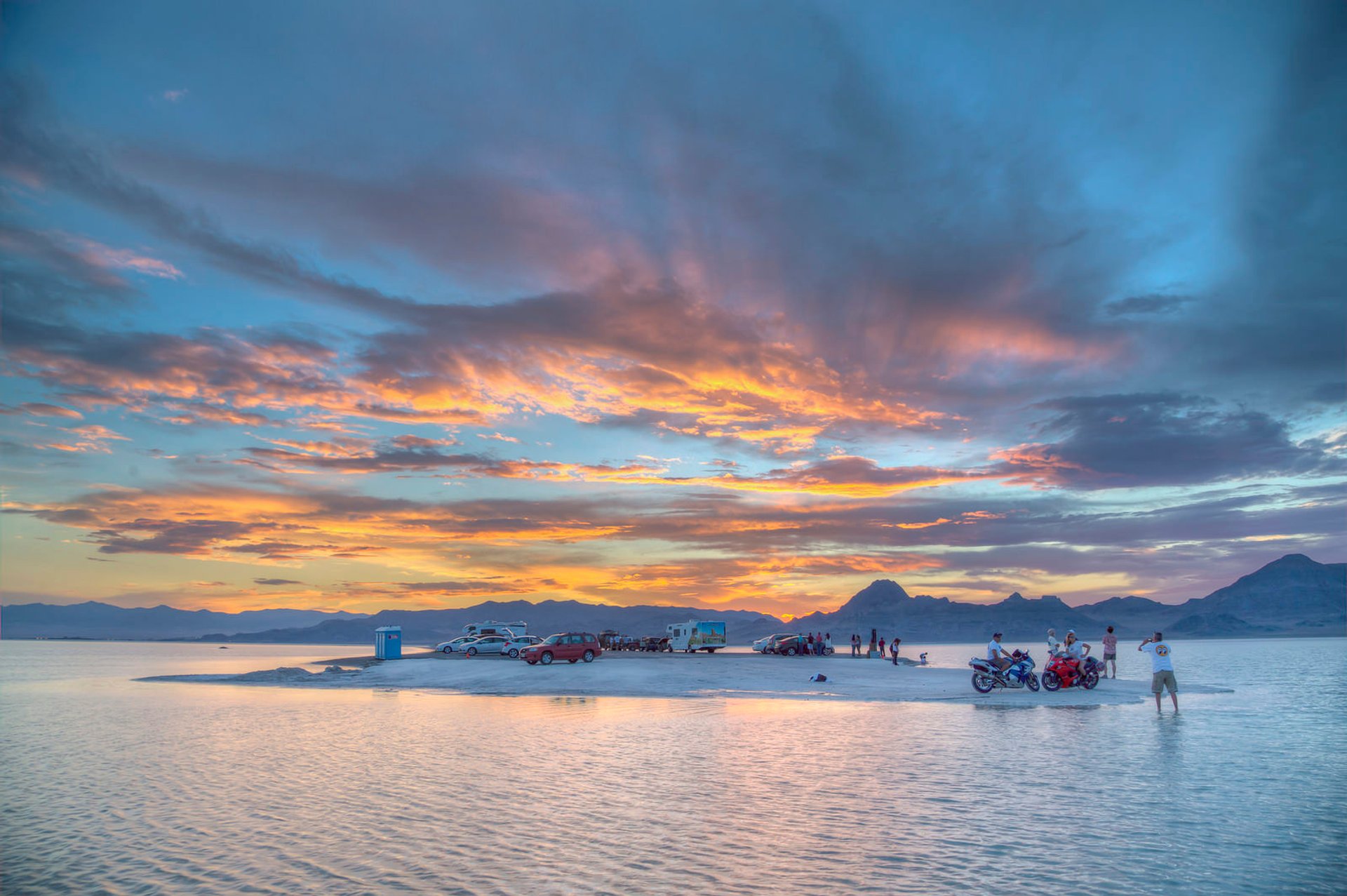 Überflutete Bonneville Salt Flats