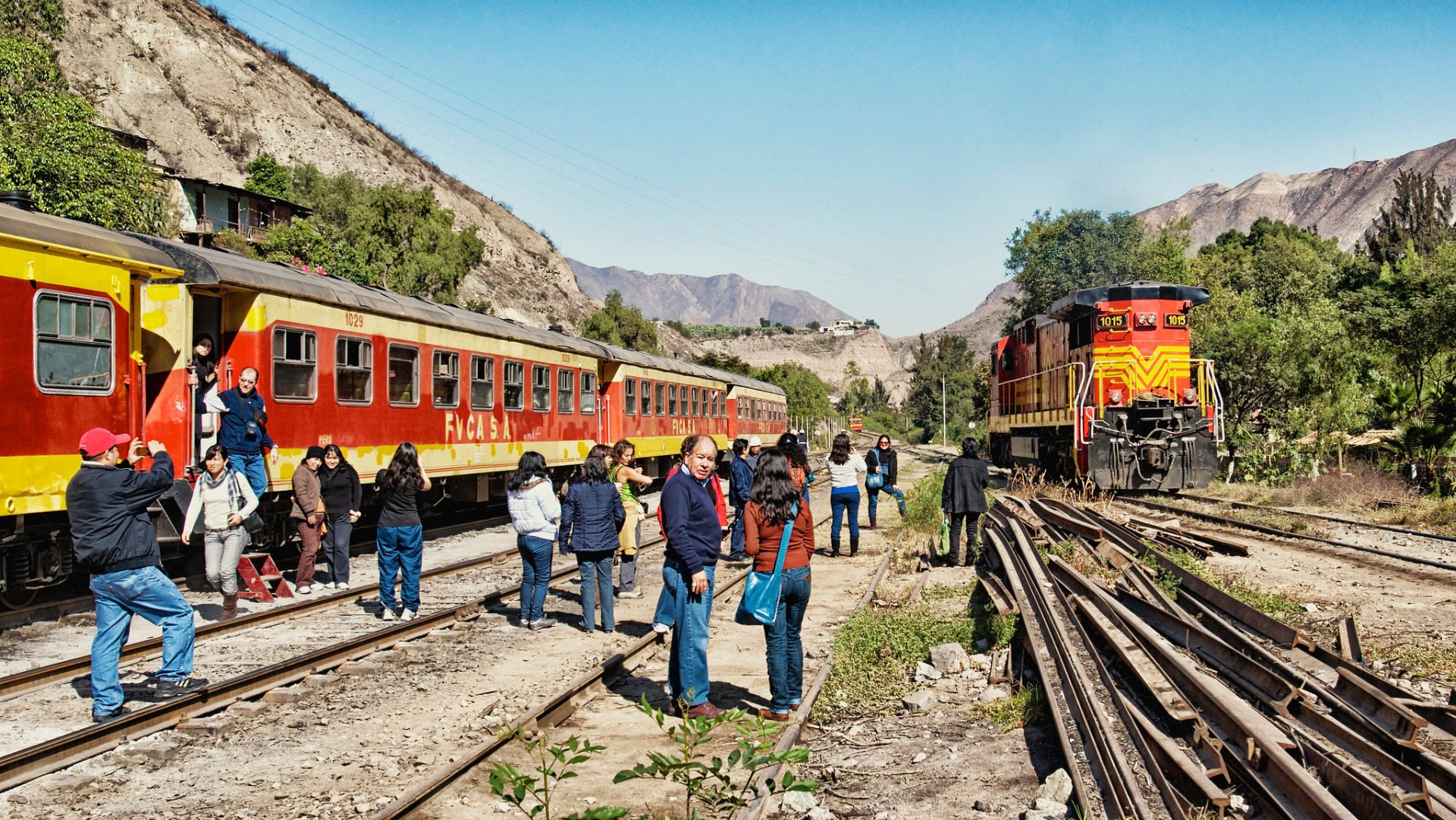 En train de Lima à Huancayo