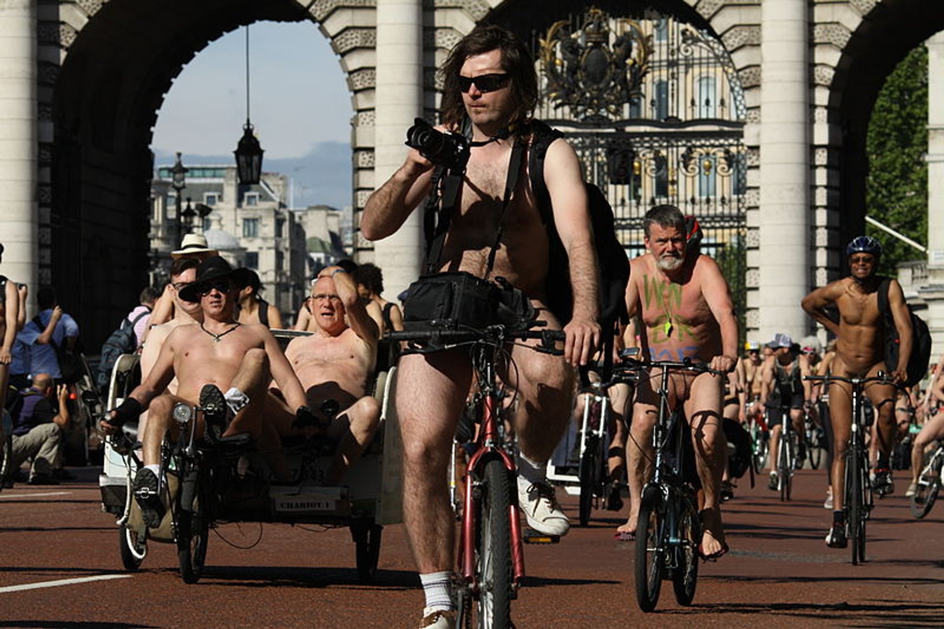 Naked women riding discount bikes