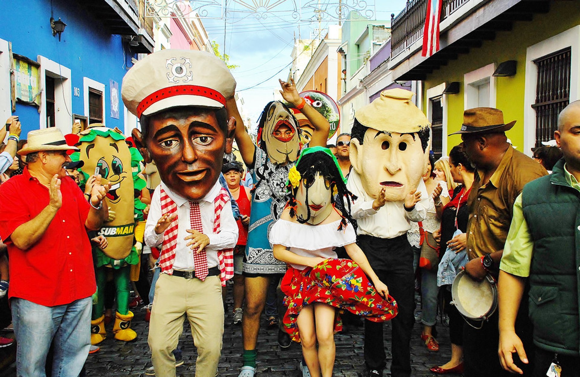 Vibrant Street Parade at San Sebastian Festival in Puerto Rico 2025