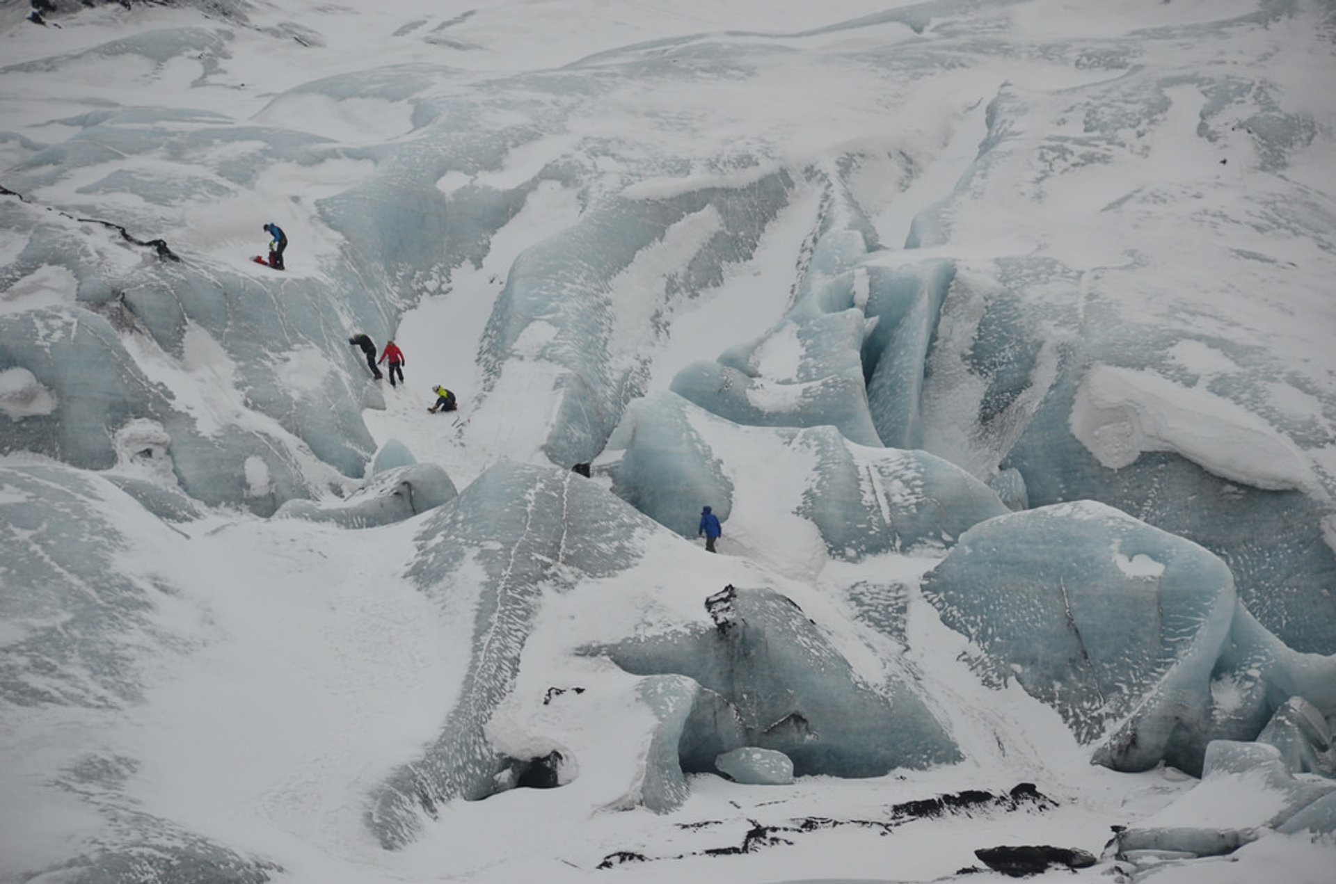 Marche sur les glaciers