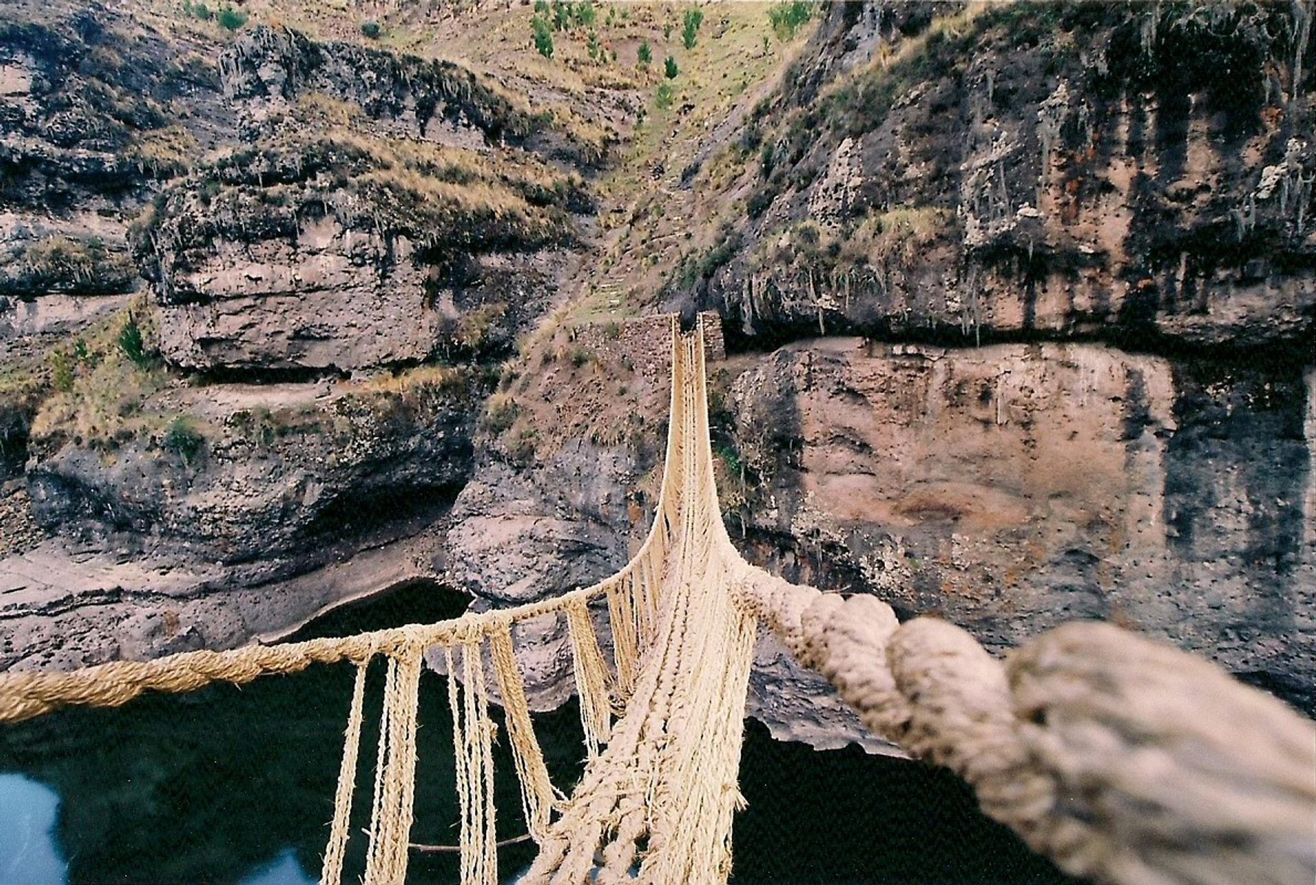 Q'eswachaka Incan Rope Bridge Festival - building a traditional