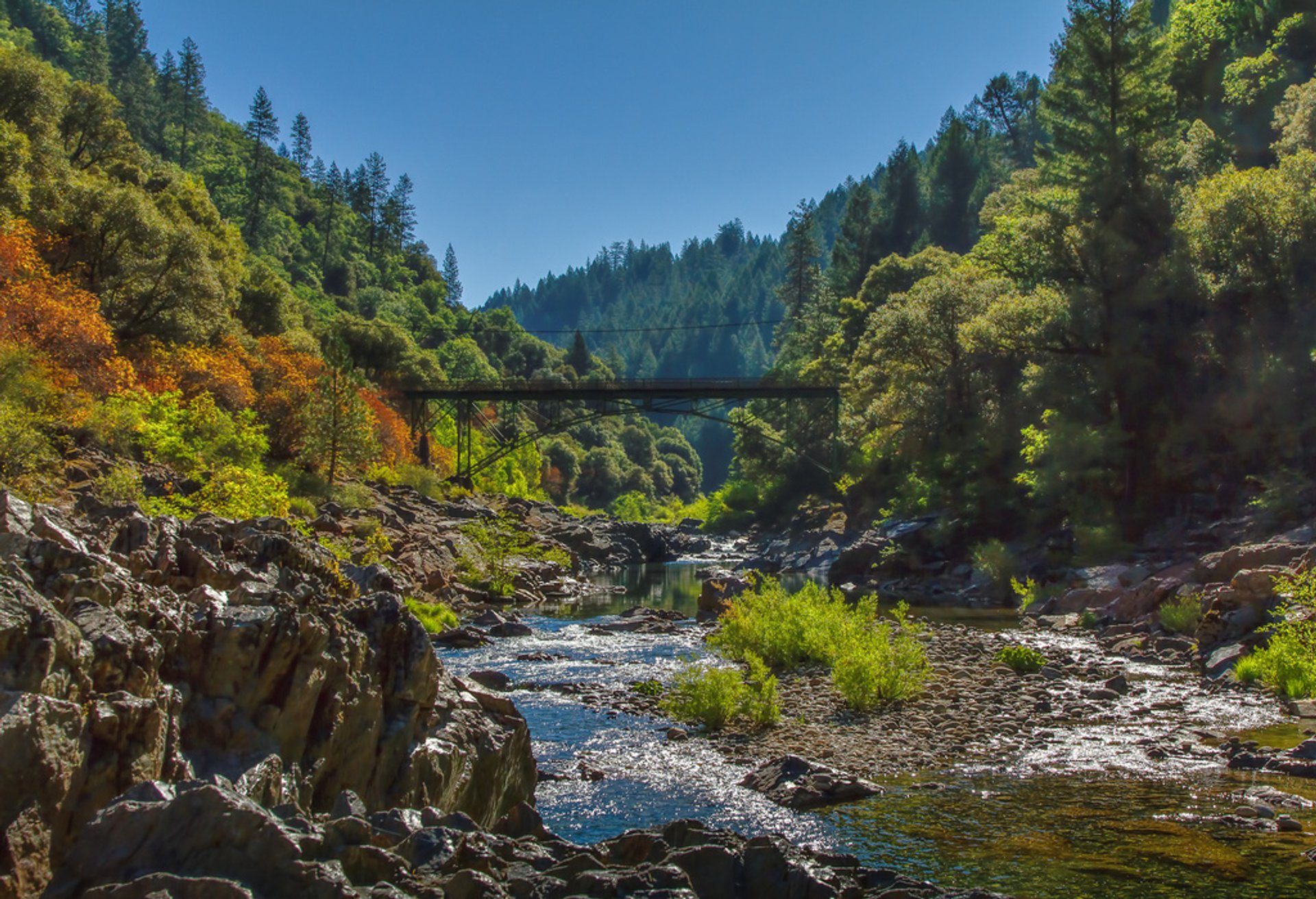 Nuotare nel fiume Yuba meridionale