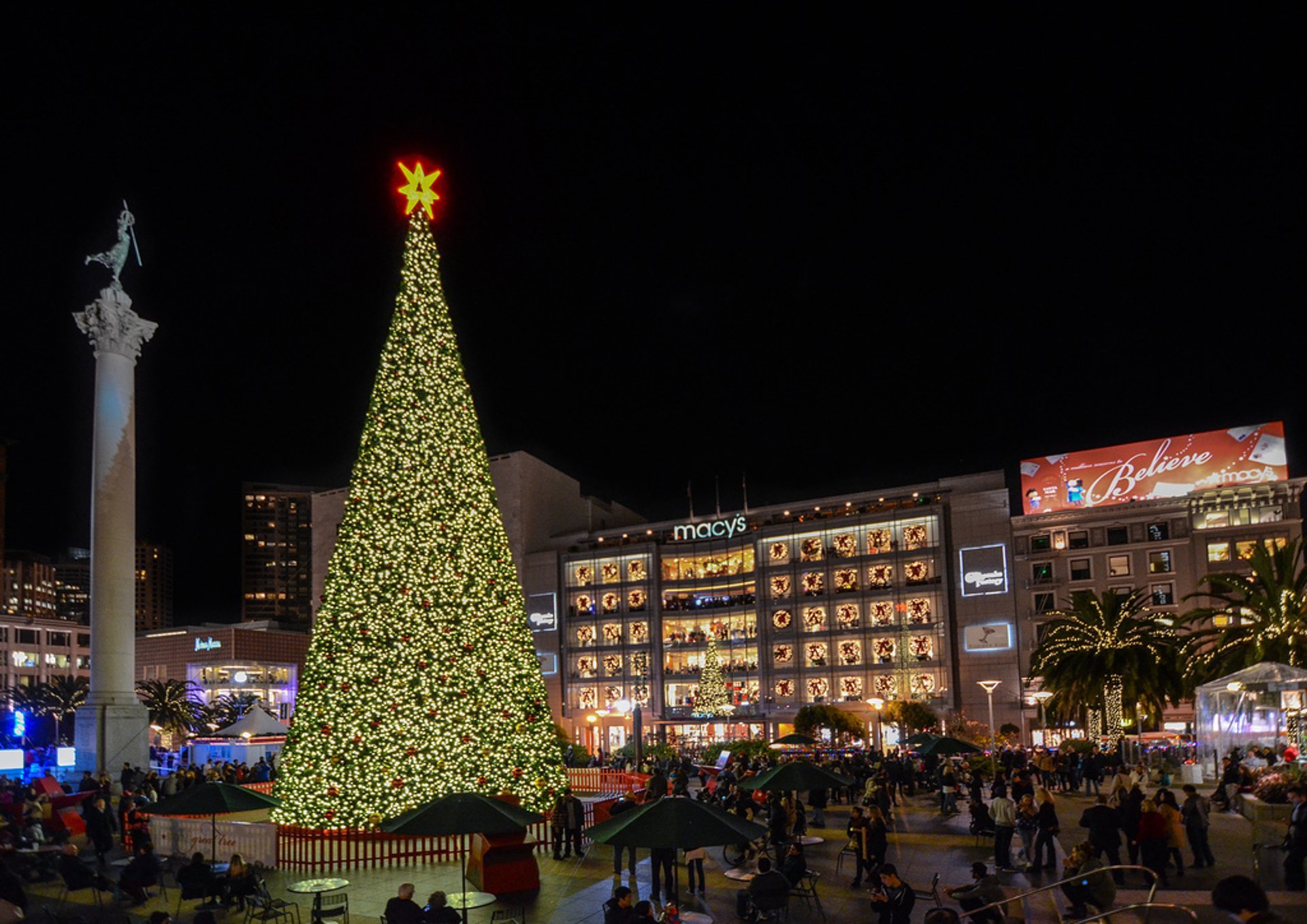 Union Square San Francisco Christmas Tree Lighting 2021