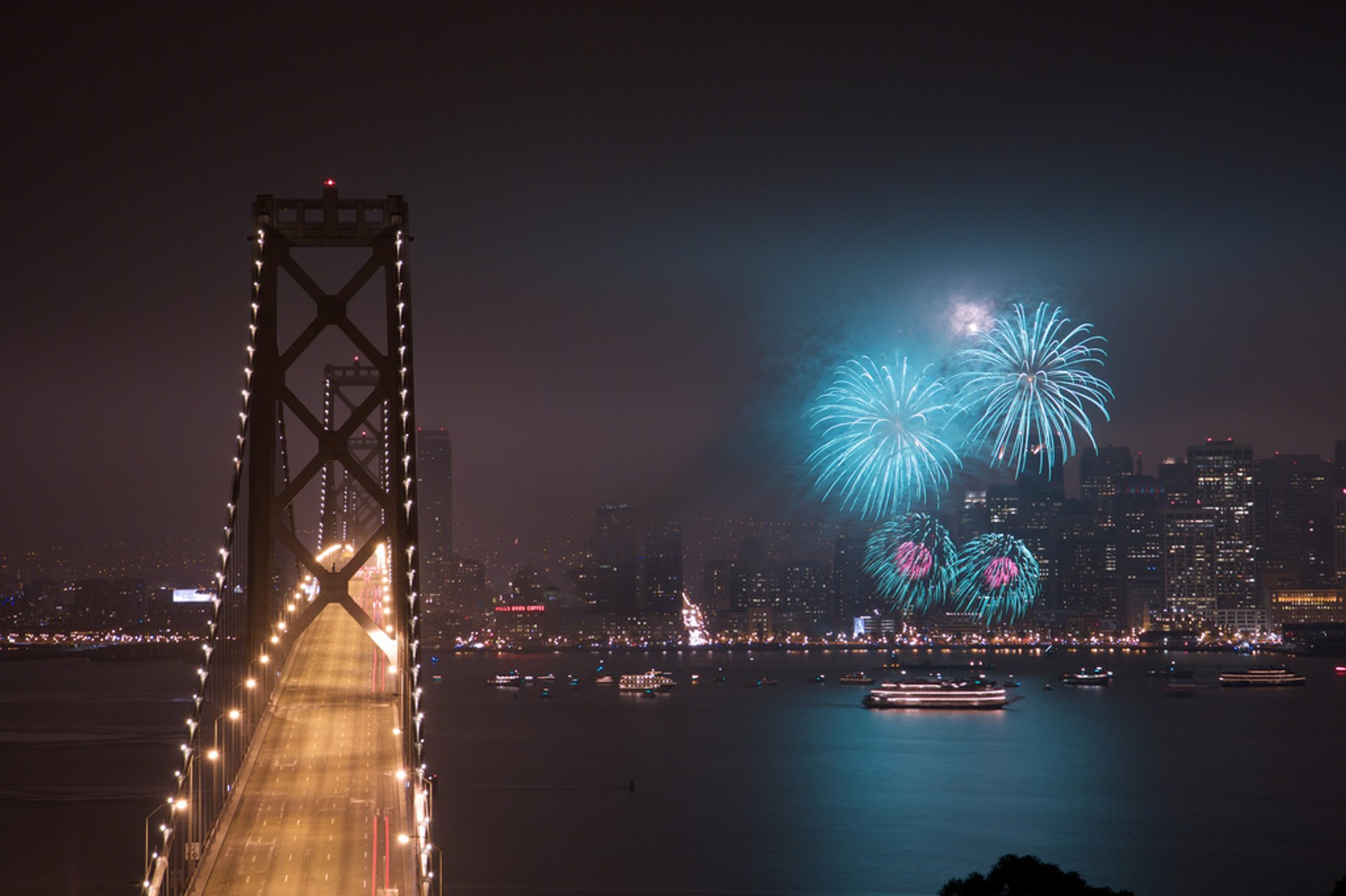 Fuochi d'artificio di Capodanno in SF