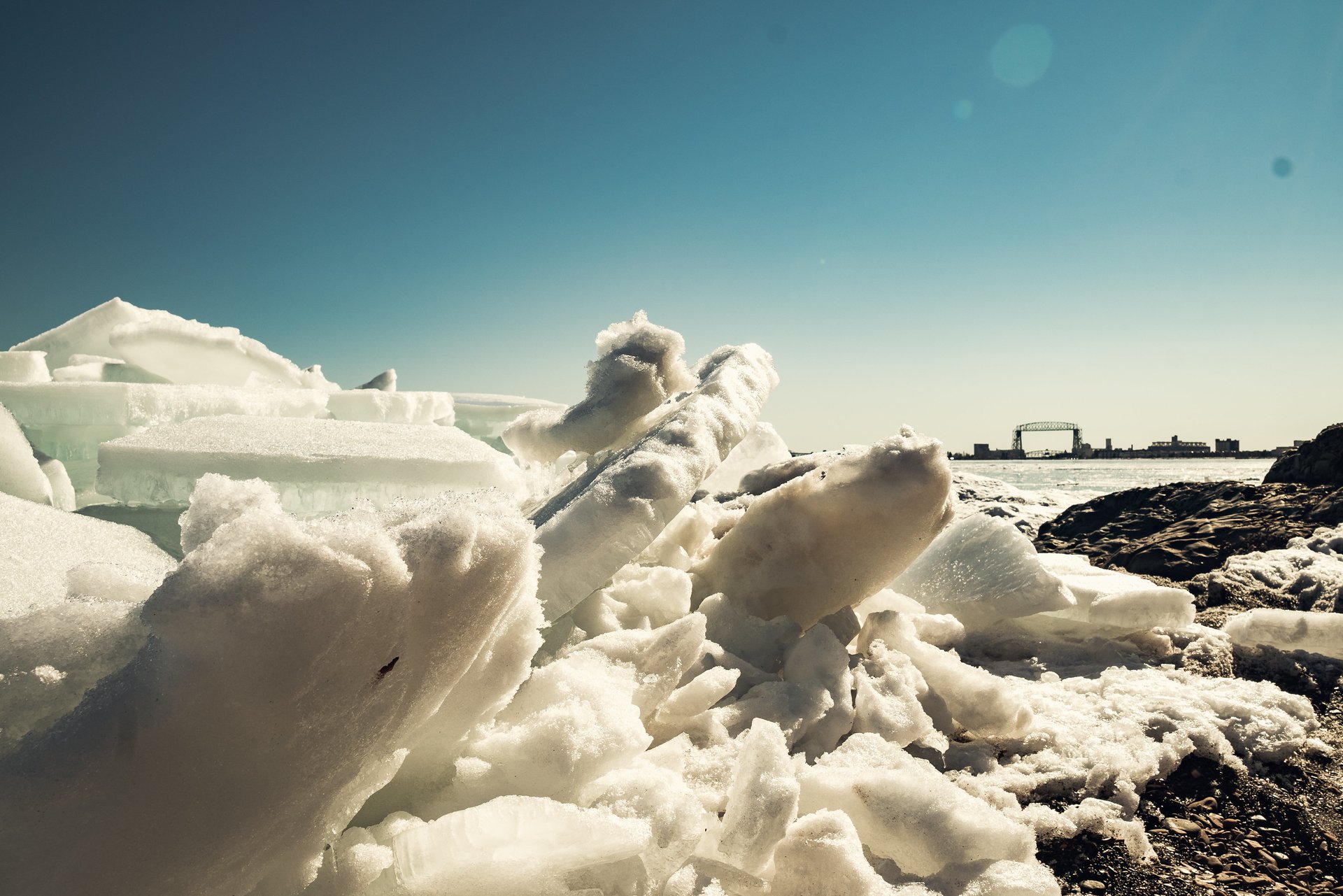 Eissplitter auf den Großen Seen