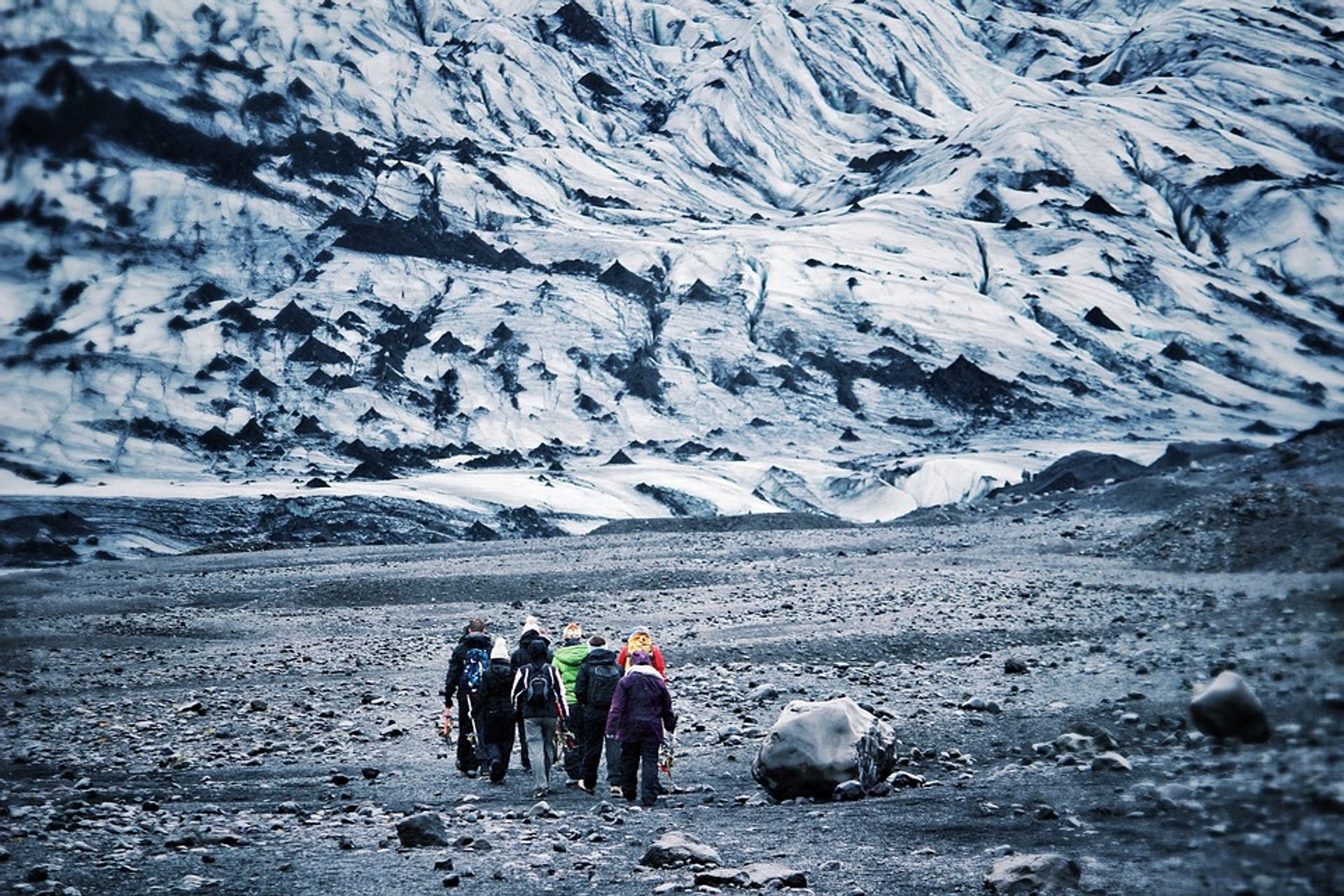 Caminando por el glaciar