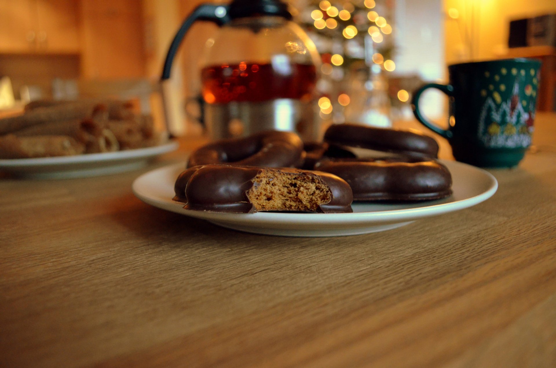 Produits alimentaires du marché de Noël