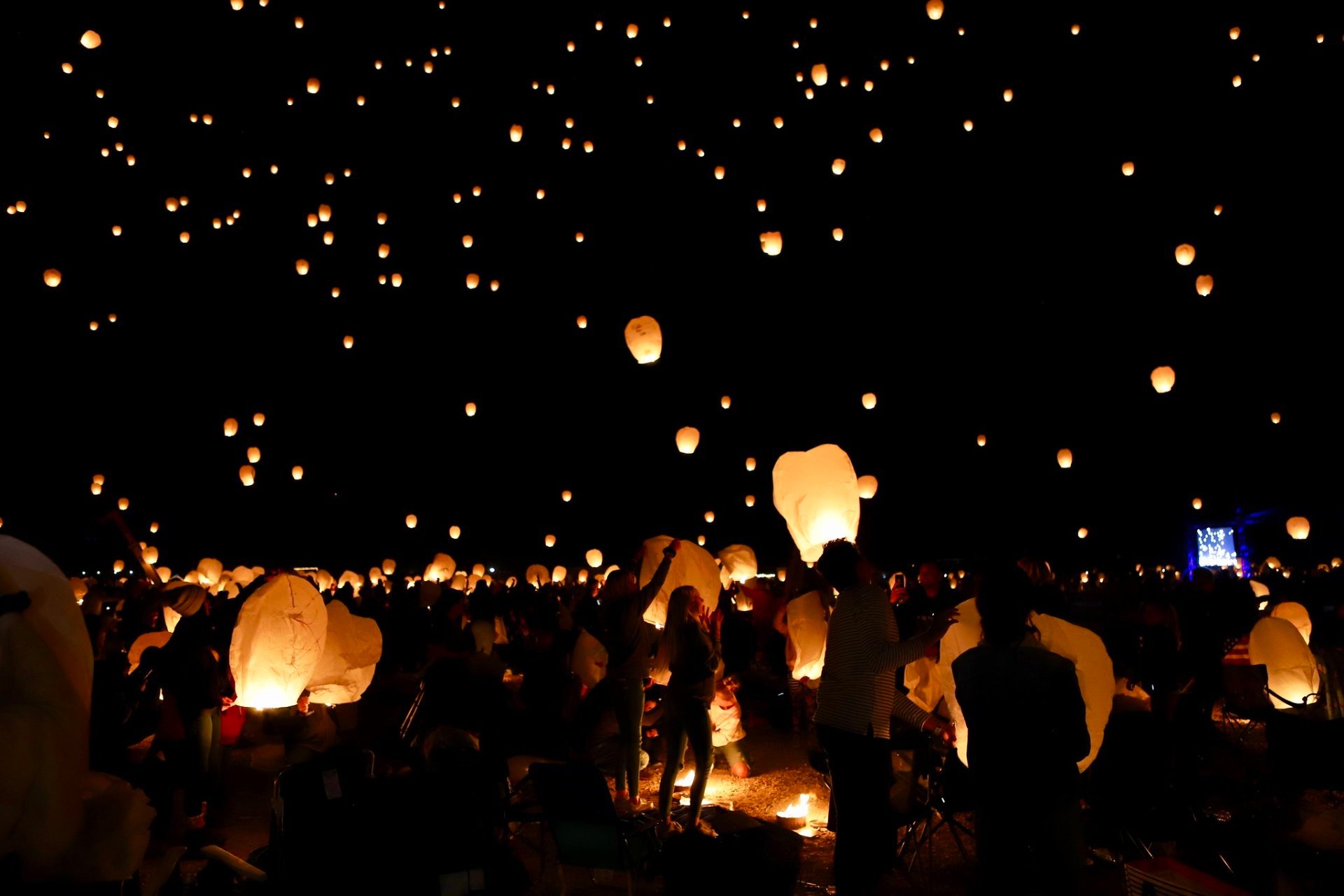 Festa delle luci notturne della lanterna