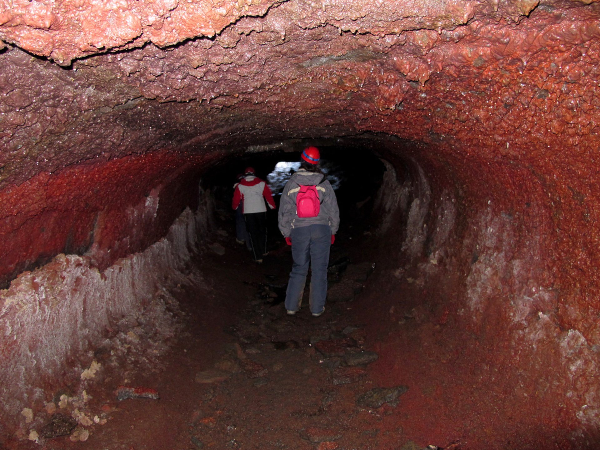Caving in Leiðarendi Lava Tube